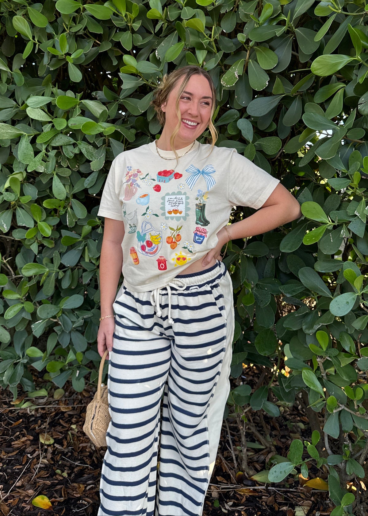 Summer Collage Cropped Tee