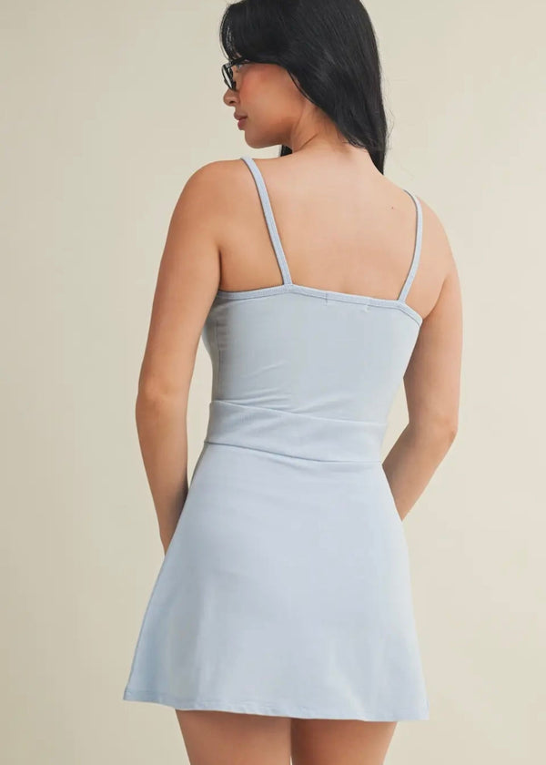 Mineral Wash Active Dress - Blue