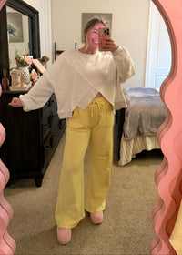 Mustard Exposed Seam Pants