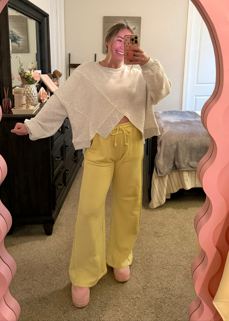 Mustard Exposed Seam Pants