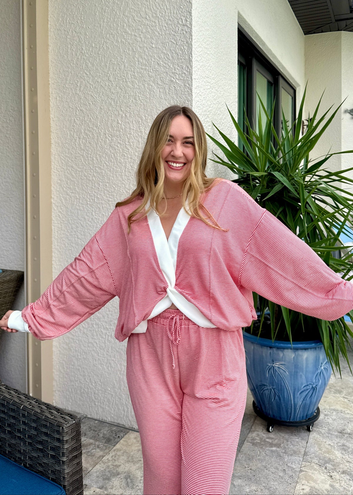 Red Reversible Twist Top