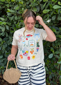 Summer Collage Cropped Tee