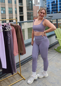 Black Gingham Leggings