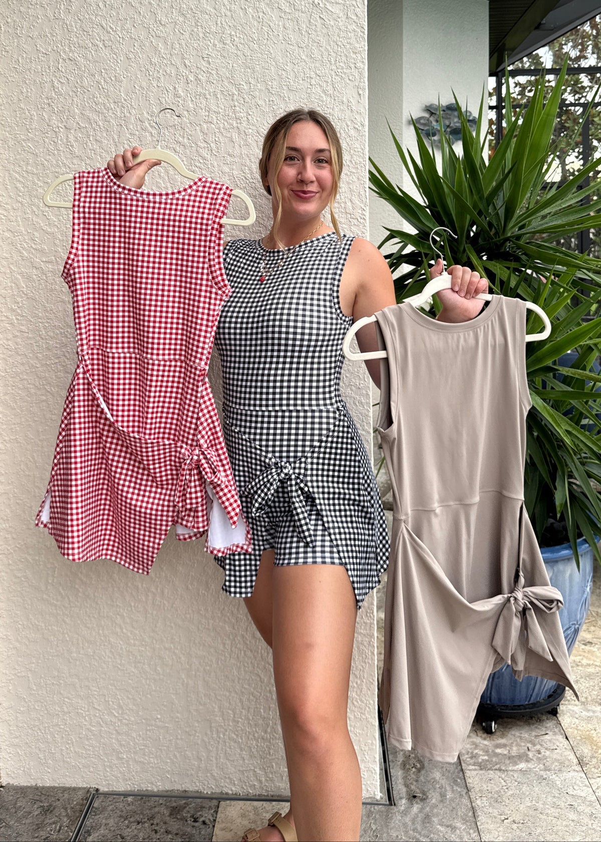 Active Dress - Black Gingham