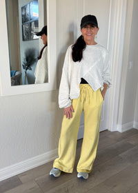 Mustard Exposed Seam Pants