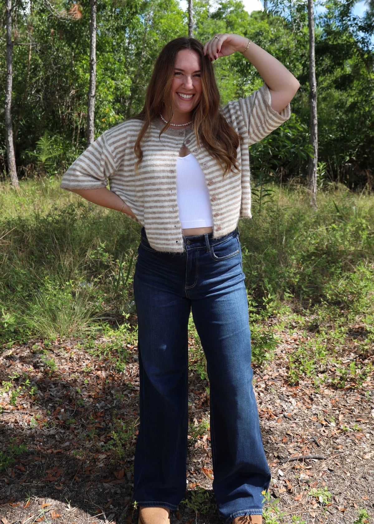 Chestnut Stripe Cardigan