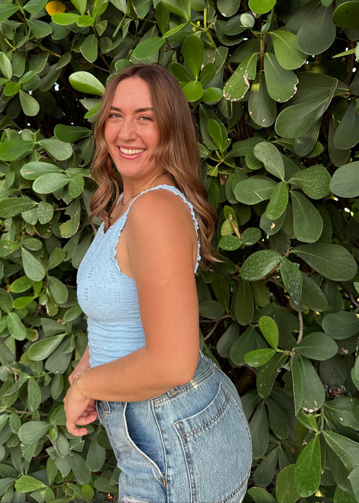 Floral Dreams Tank - Baby Blue