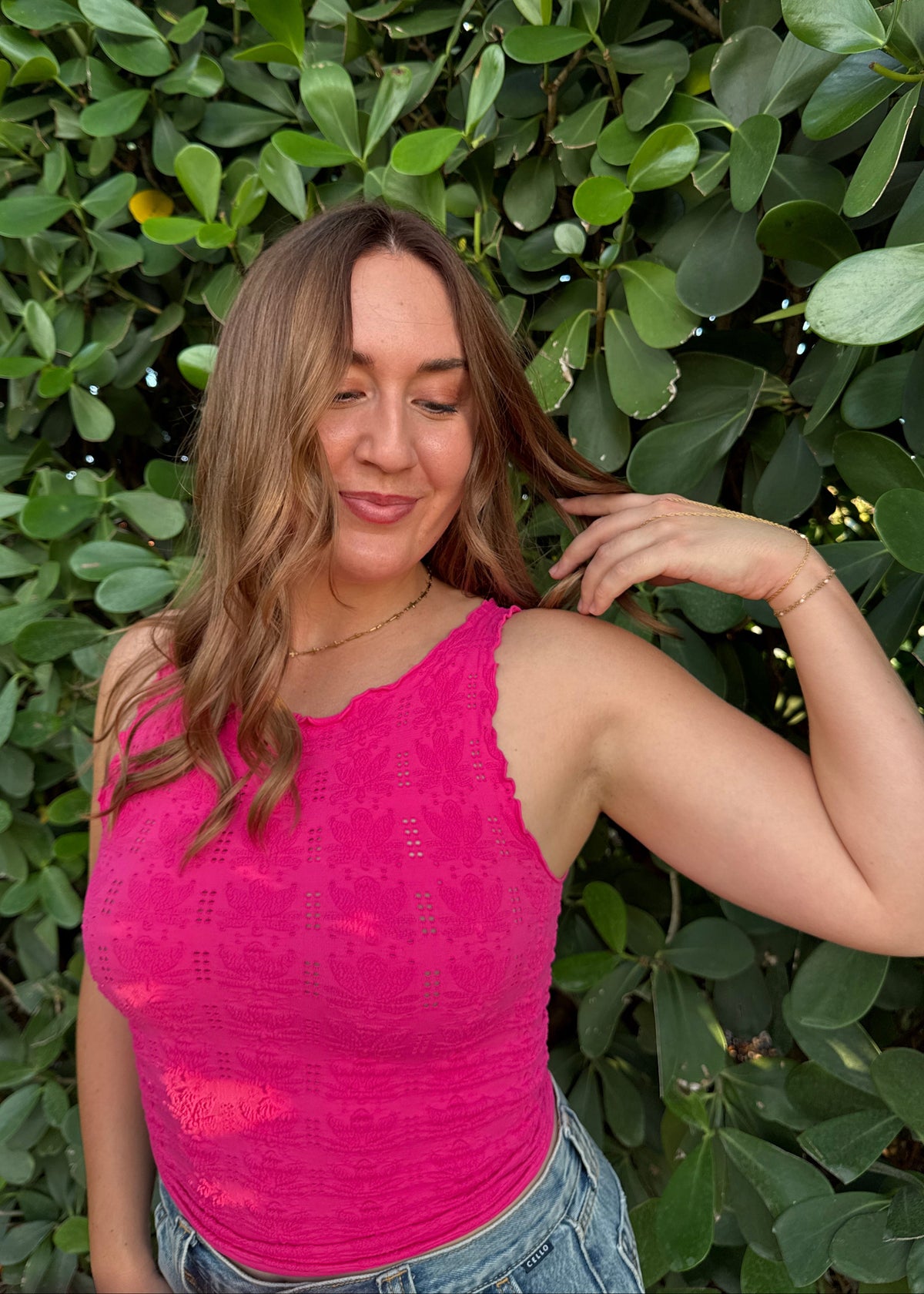 Floral Dreams Tank - Fuschia