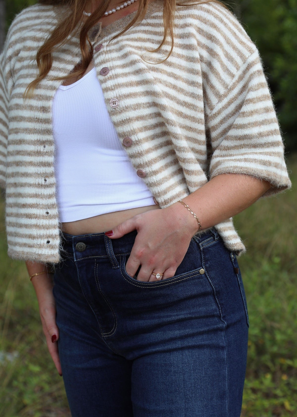 Chestnut Stripe Cardigan