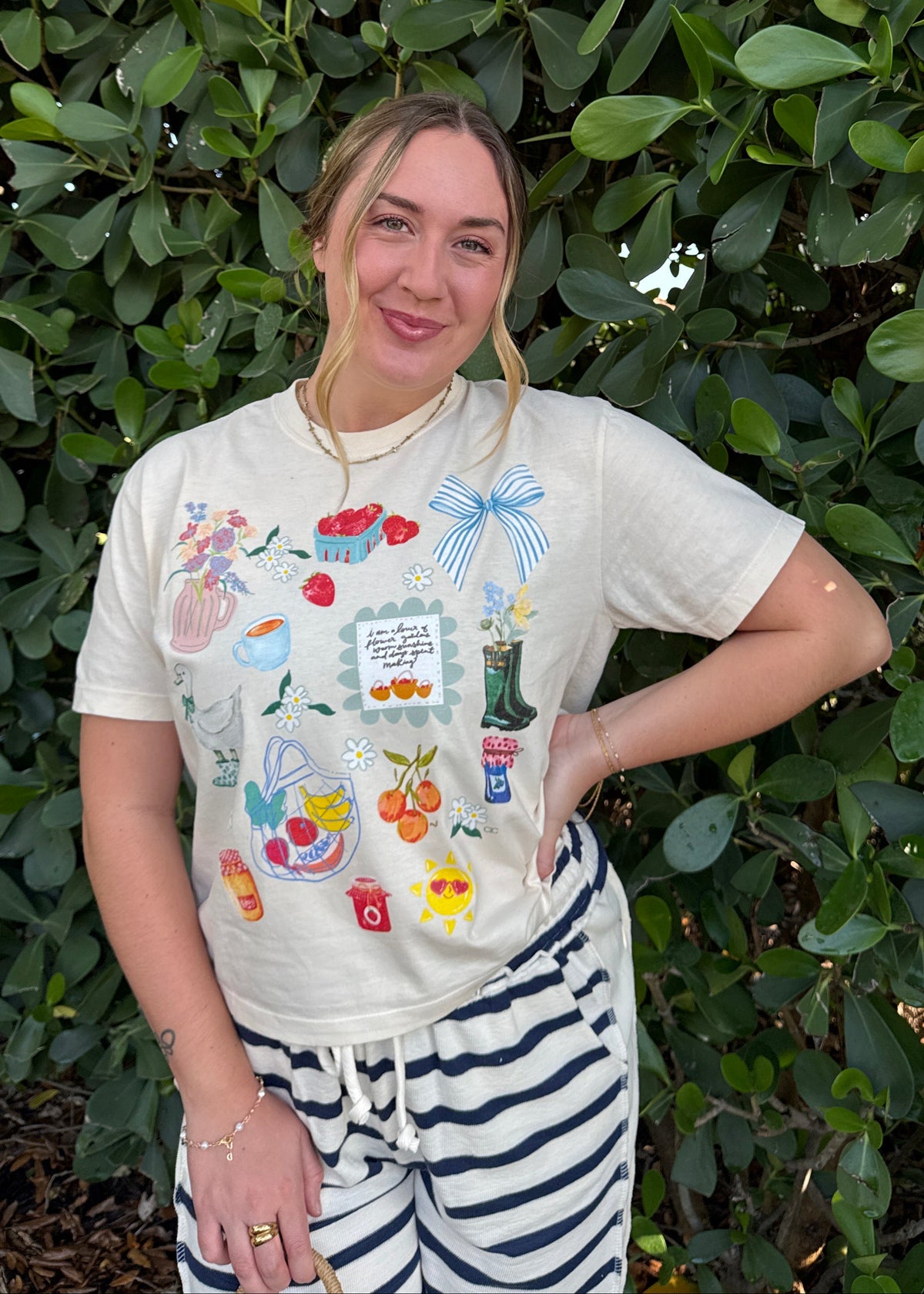 Summer Collage Cropped Tee