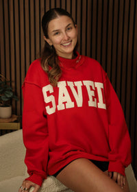 Saved Mockneck - Red