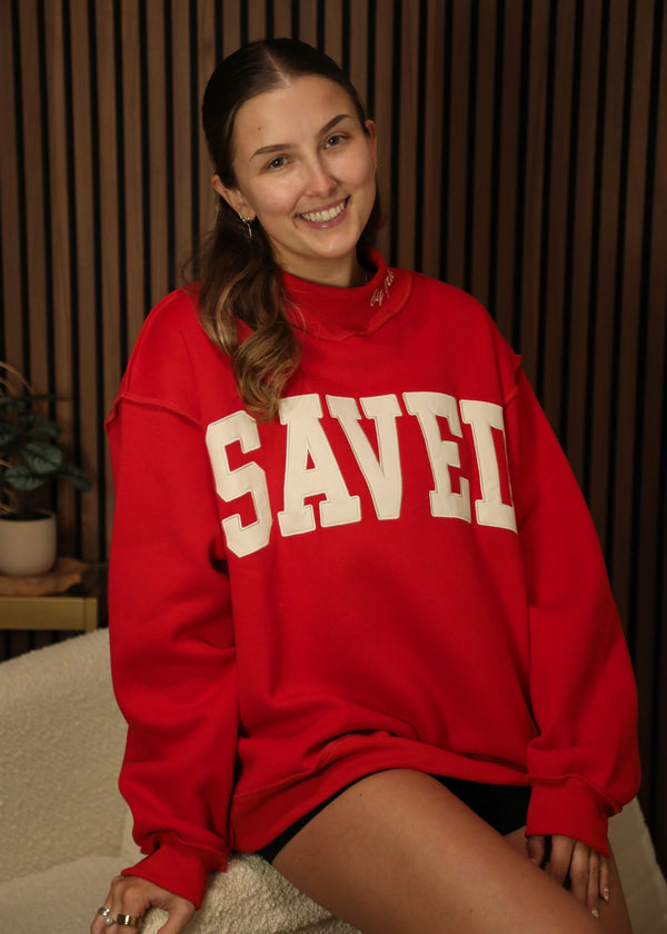 Saved Mockneck - Red