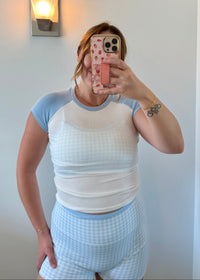 Blue Cap Sleeve Baby Tee