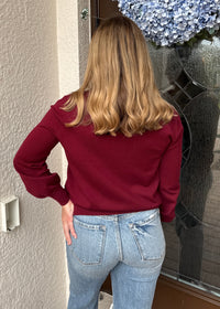 Burgundy Bow Sweater