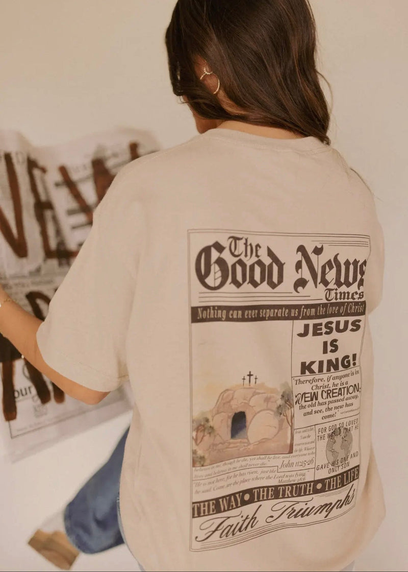The Good News tee, faith based tee, christian tee, Jesus is King tee, The Way the Truth the Life