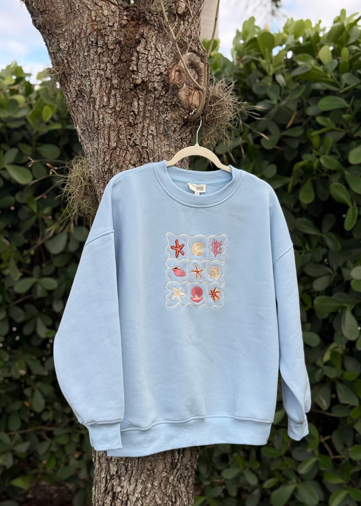 Baby Blue Beach Babe Crew