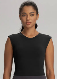 Peekaboo Athletic Top - Black