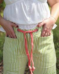 Free Spirit Pants - Green & Coral
