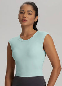 Peekaboo Athletic Top - Sky Blue