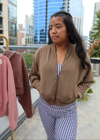 Olive Zip Up