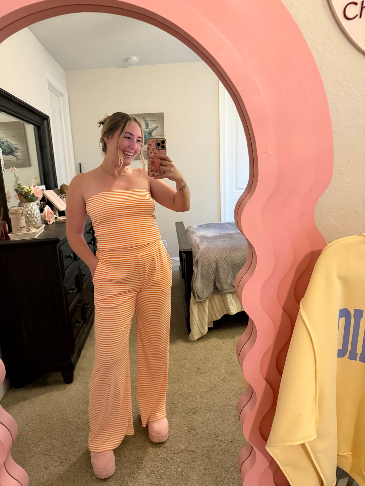 Orange Creamsicle Stripe Set