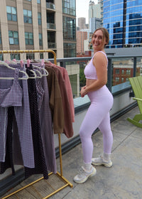 Pink Gingham Leggings
