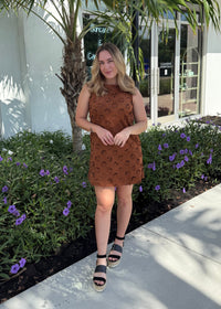 Petal Suede Mini Dress
