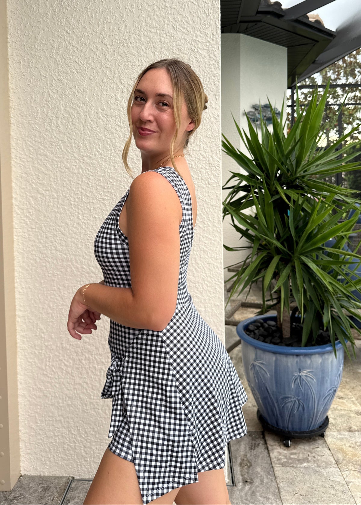 Active Dress - Black Gingham
