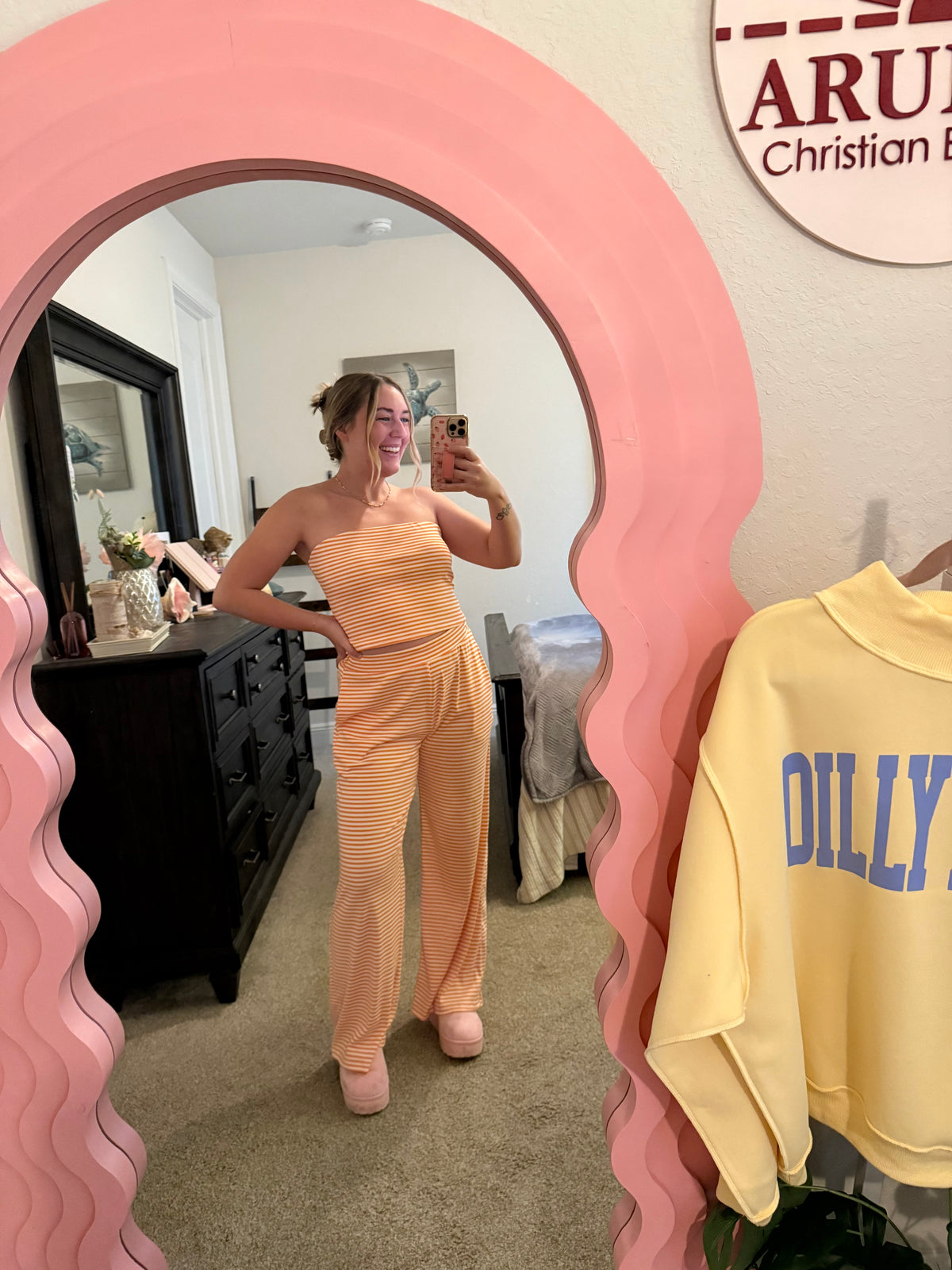 Orange Creamsicle Stripe Set