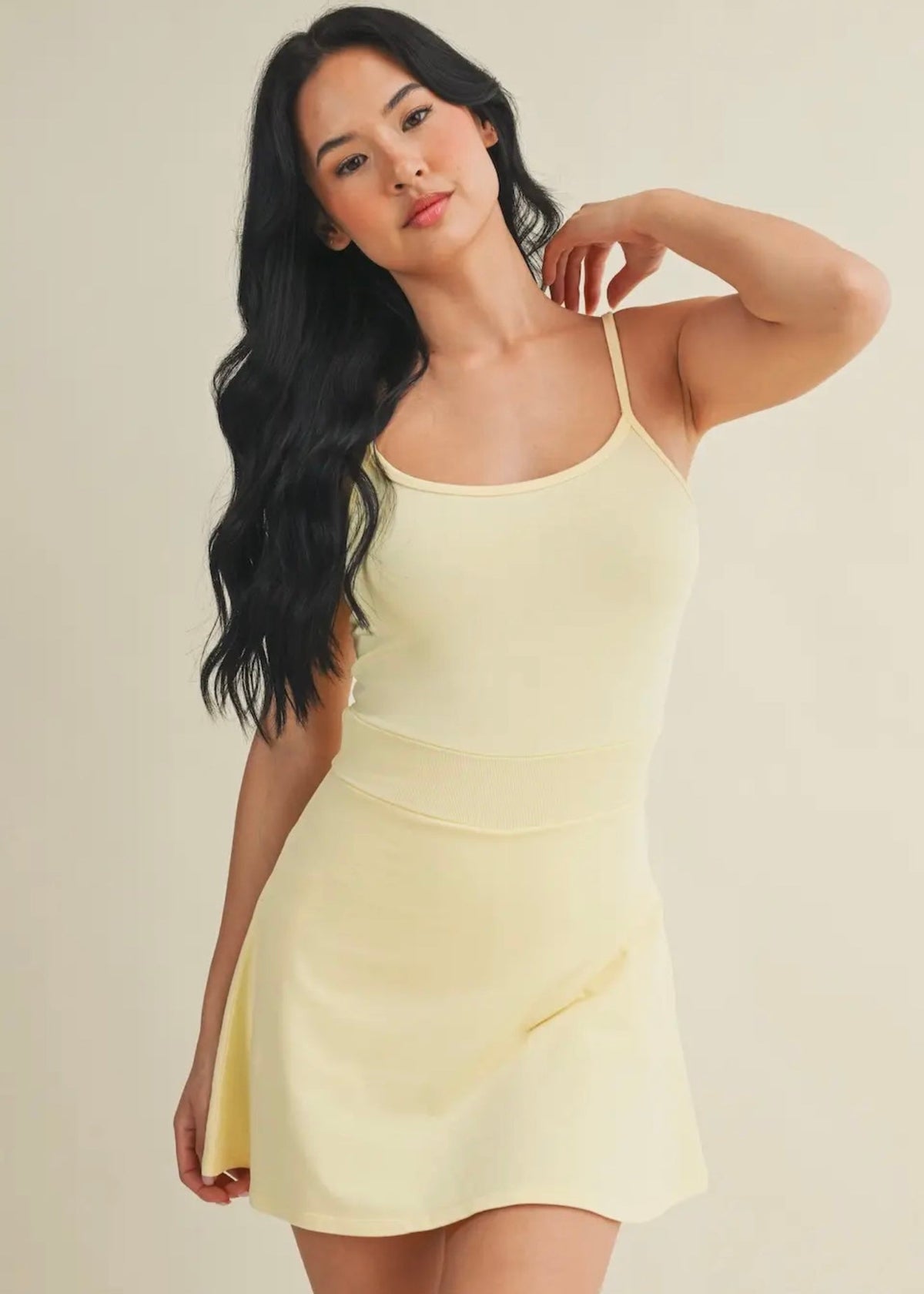 Mineral Wash Active Dress - Yellow