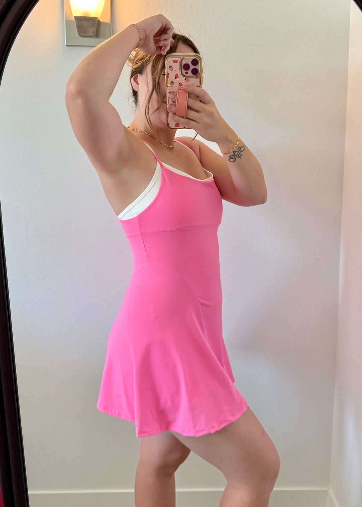 Double Layer Active Dress - Hot Pink