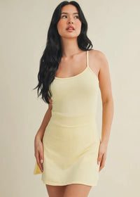 Mineral Wash Active Dress - Yellow