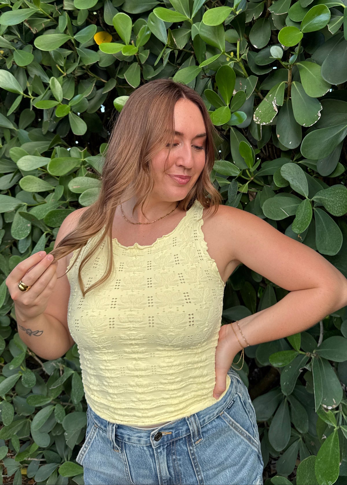 Floral Dreams Tank - Yellow