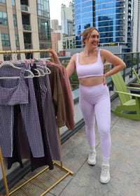 Pink Gingham Leggings