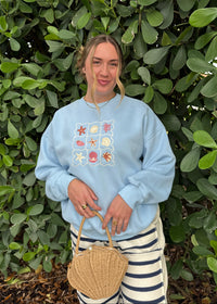 Baby Blue Beach Babe Crew