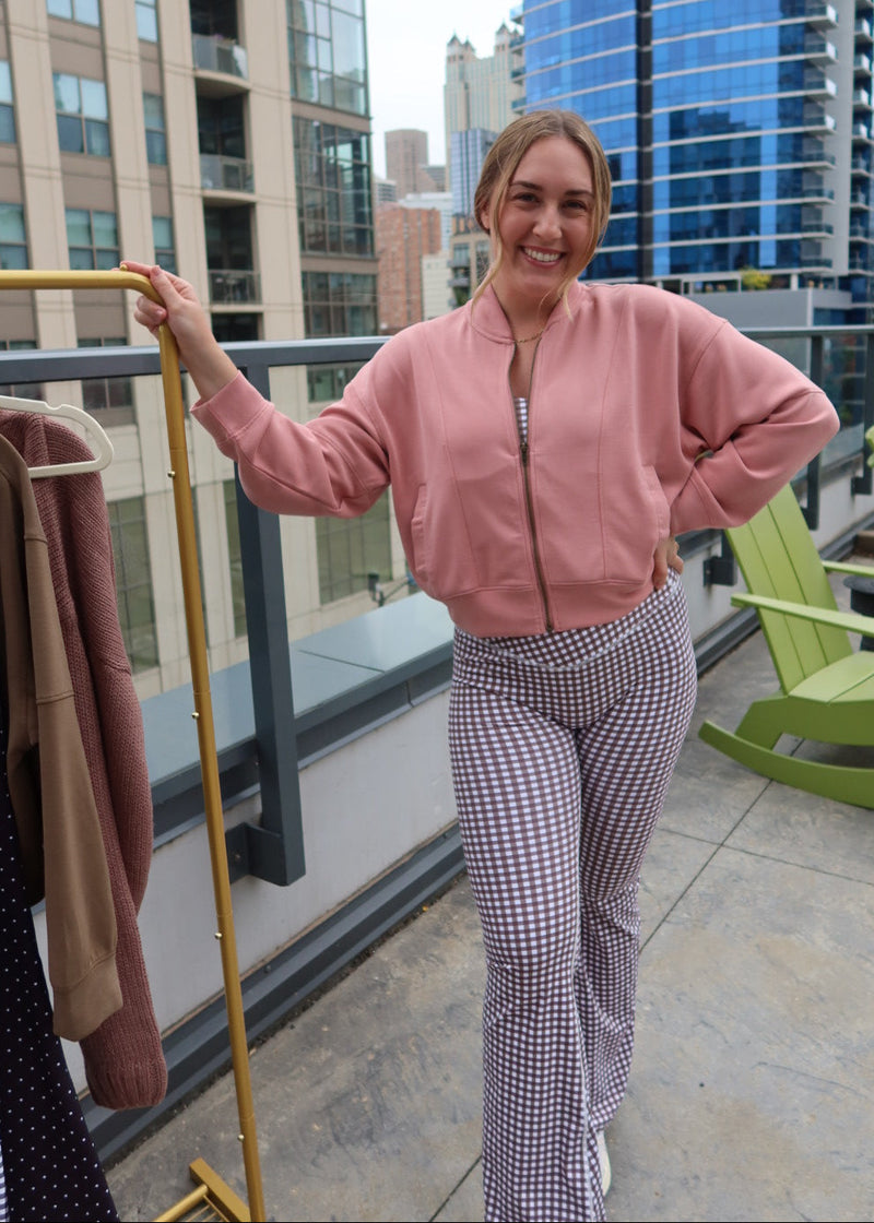 Mauve Zip Up