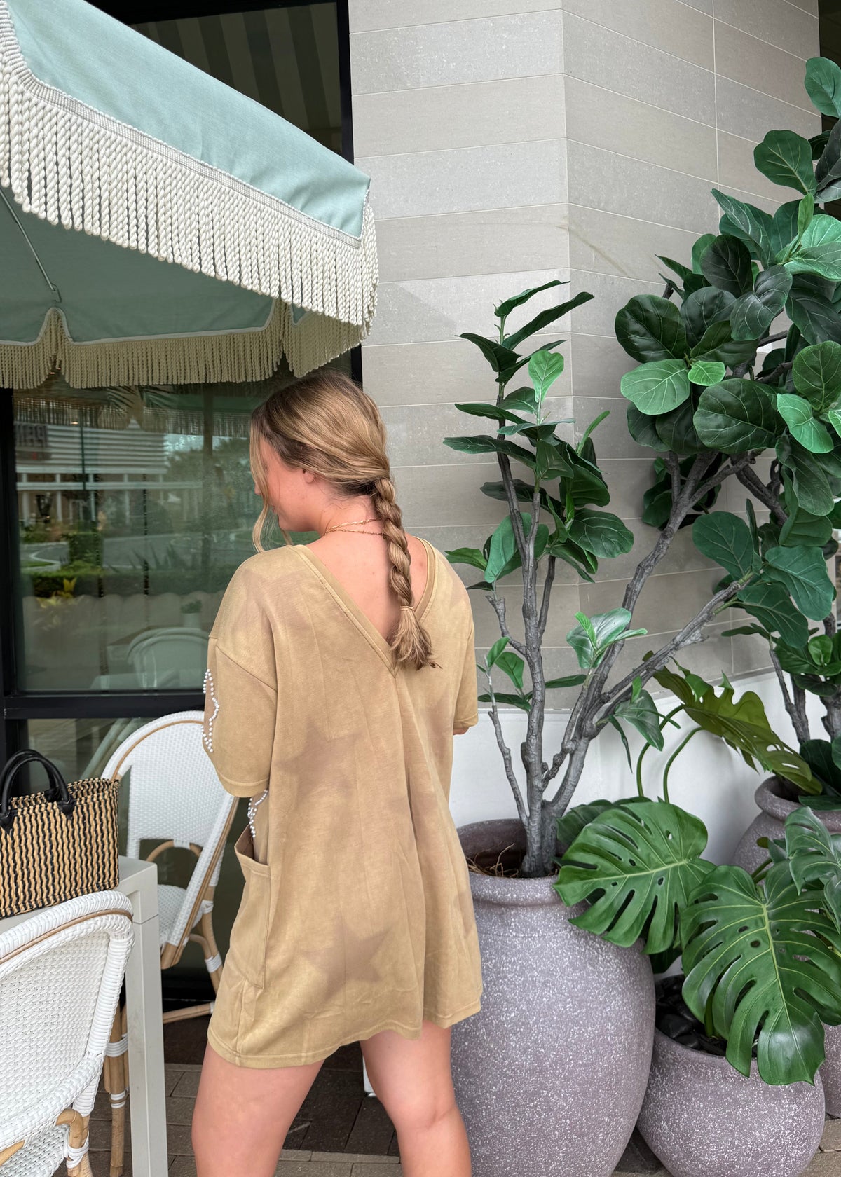 Star Romper - Tan