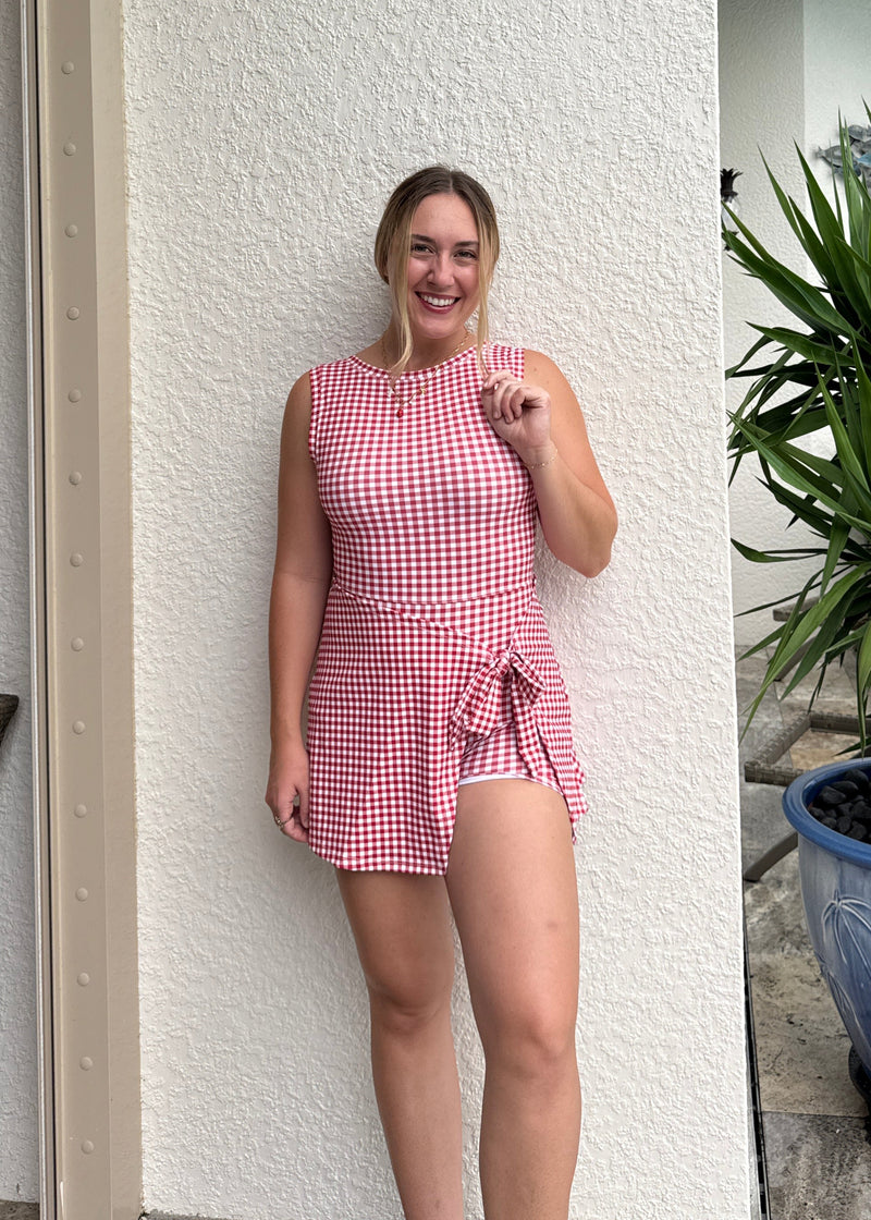 Active Dress - Red Gingham