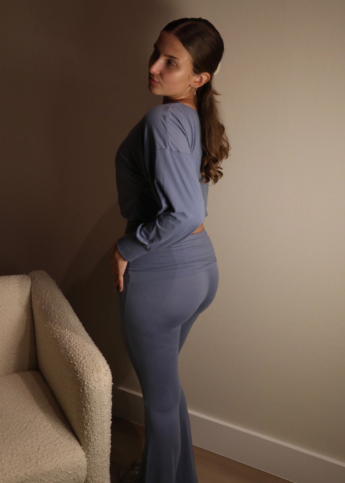 Autumn Sky Fold Over Pants