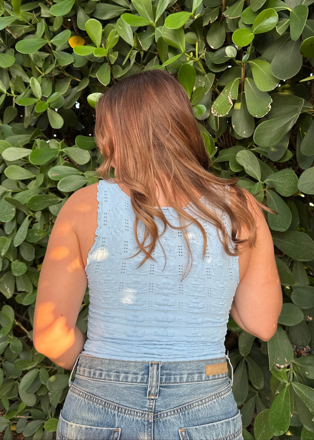 Floral Dreams Tank - Baby Blue