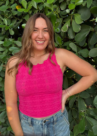 Floral Dreams Tank - Fuschia