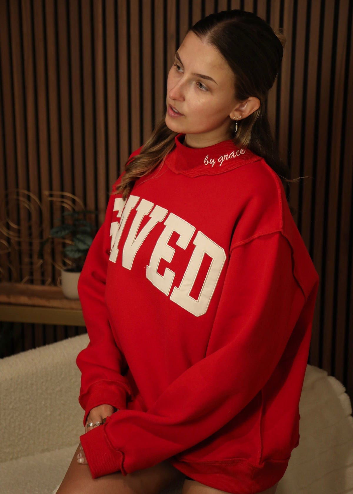 Saved Mockneck - Red