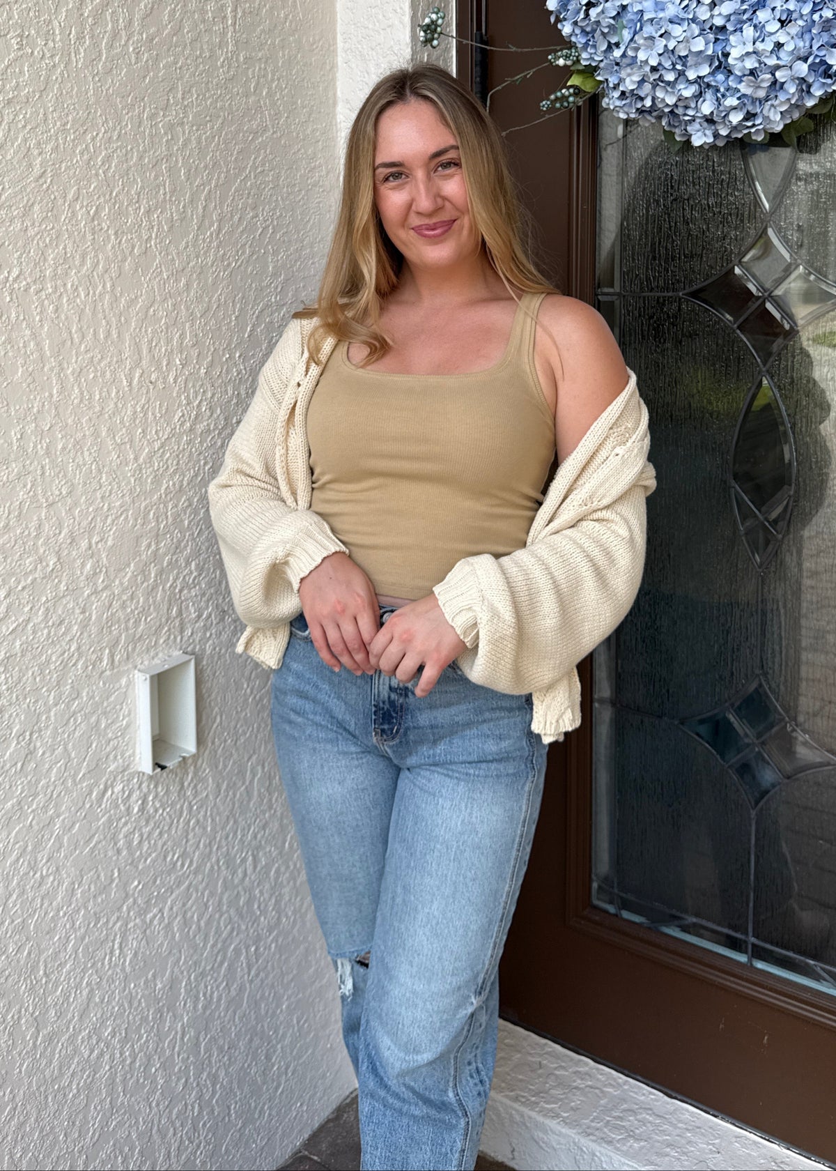 cream cardigan, cream front tie cardigan, fall cardigan