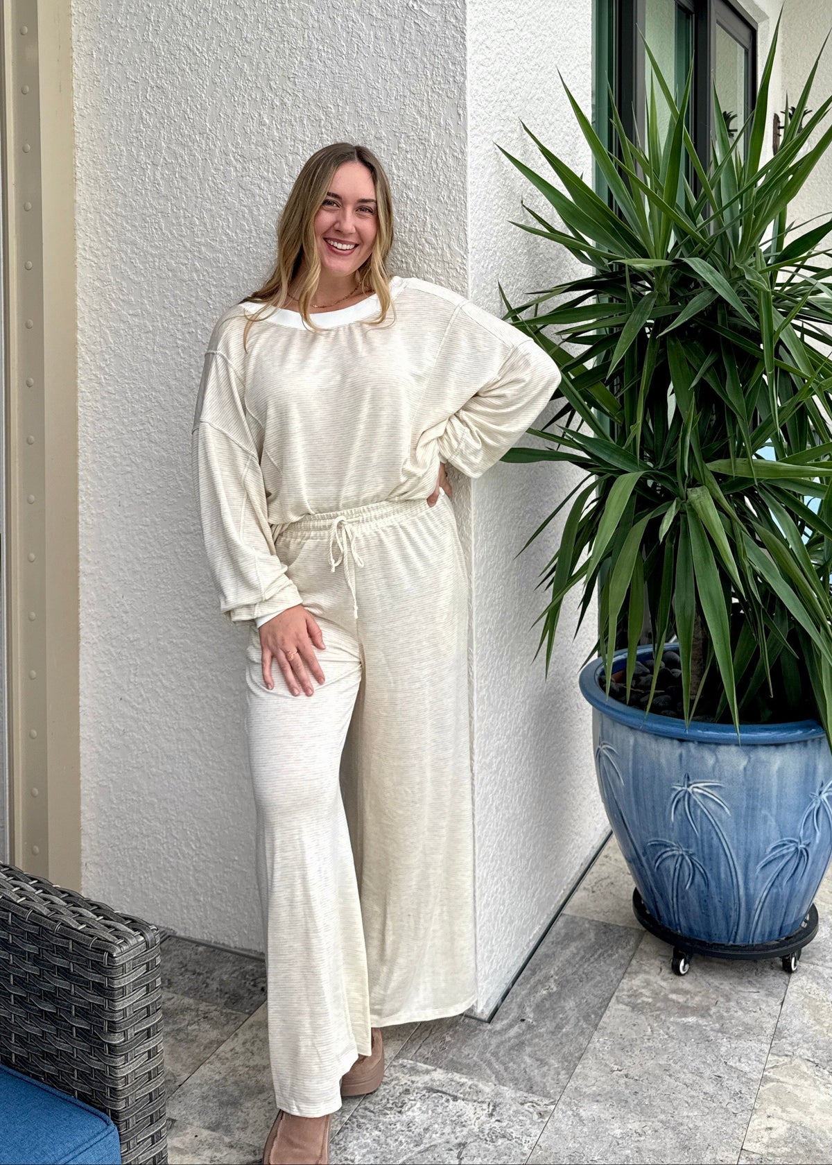 Oatmeal Stripe Pants