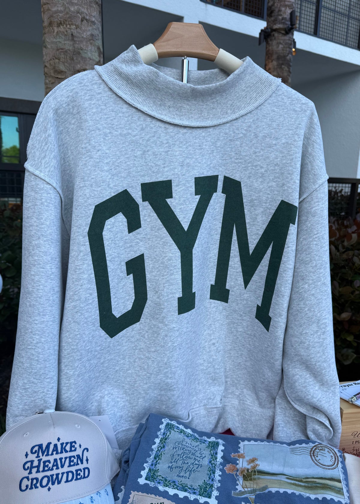 Gym/Bed Reversible Mockneck Sweatshirt