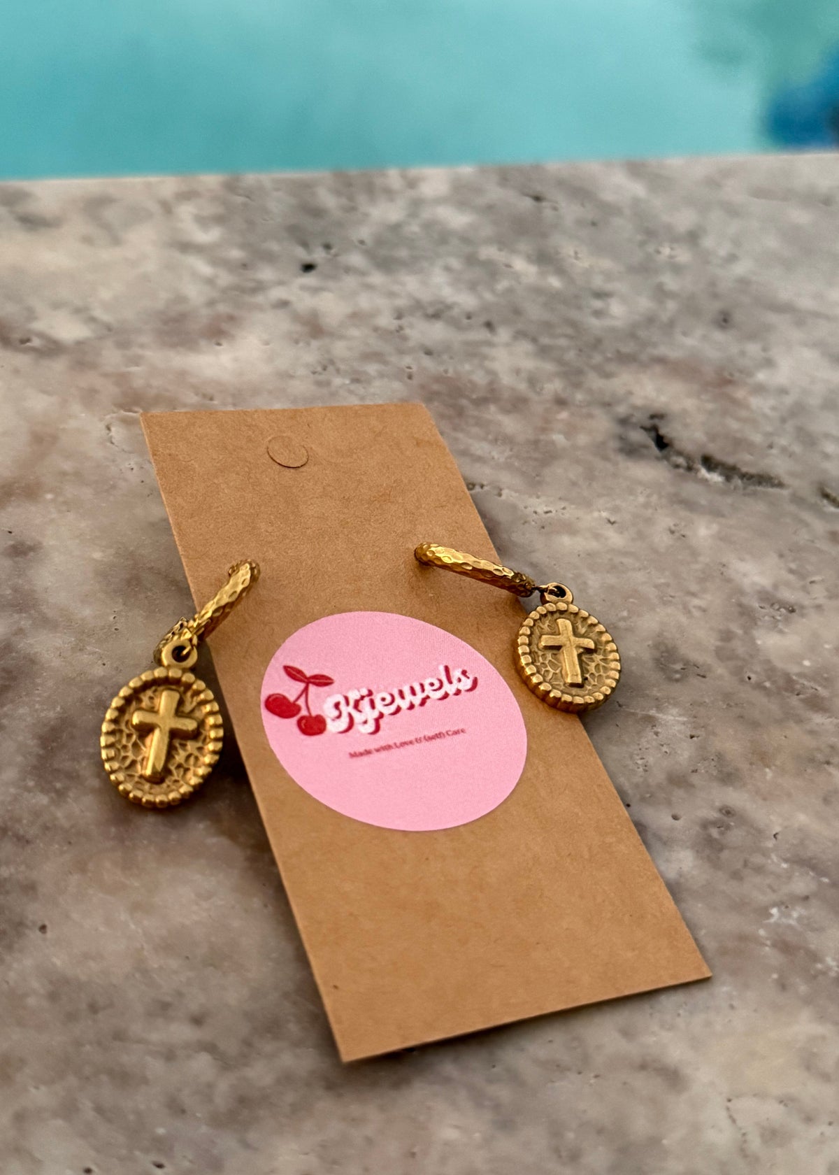 Golden Days Cross Earrings