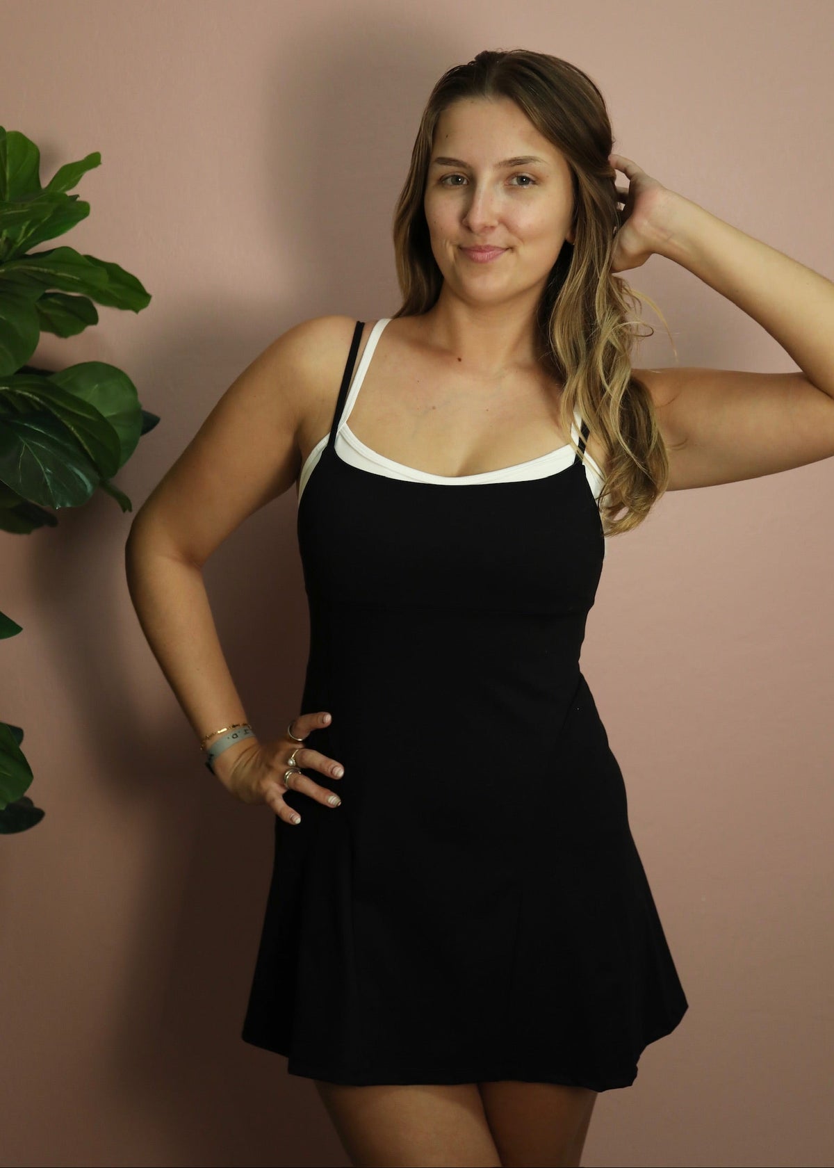 Double Layer Active Dress - Black