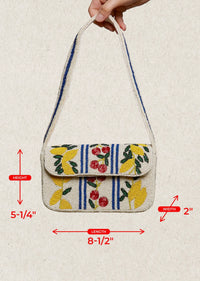 Beaded Lemon & Cherry Purse