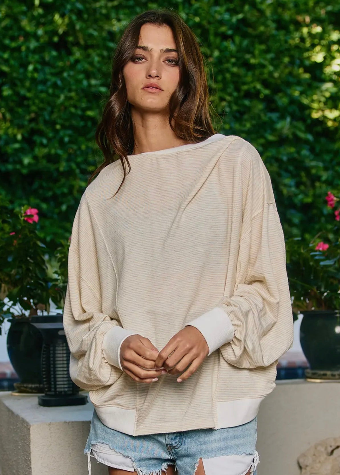 Oatmeal Reversible Twist Top