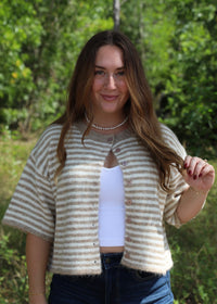 Chestnut Stripe Cardigan